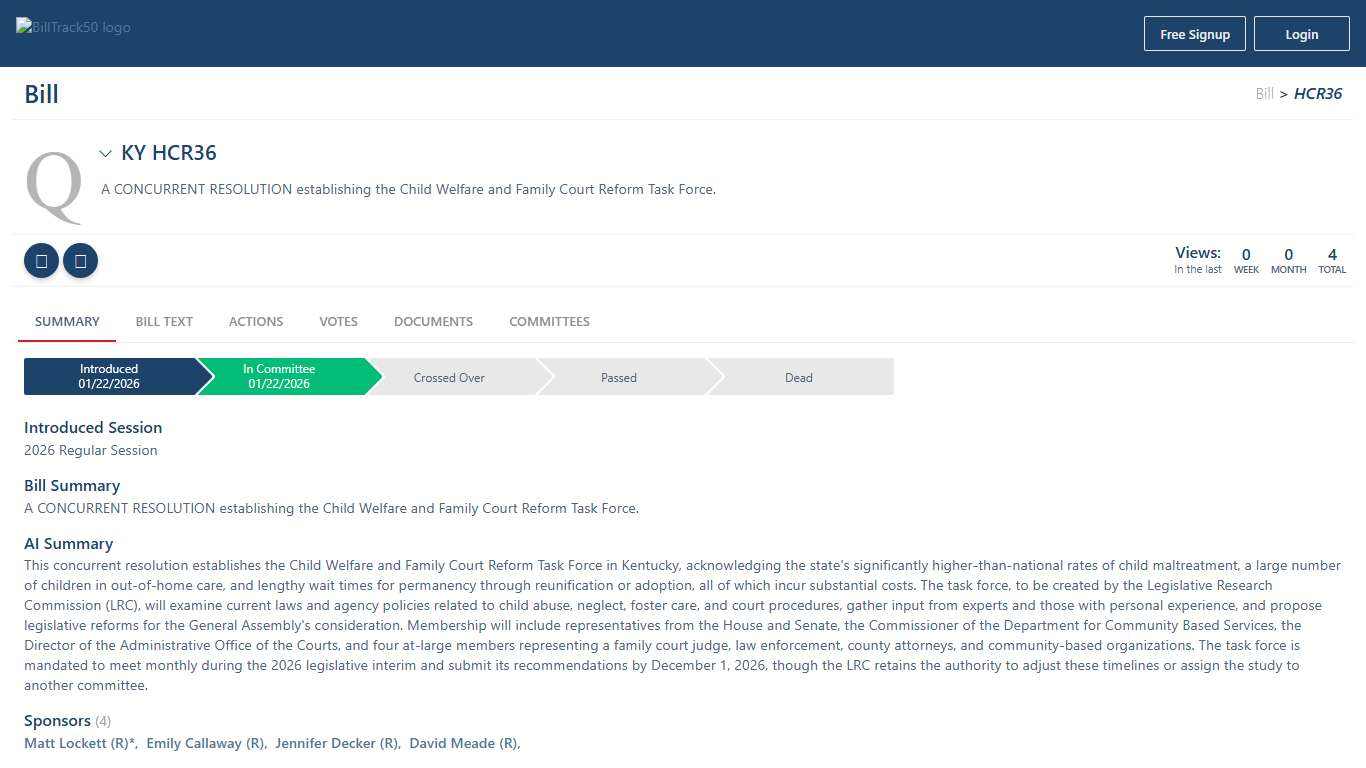 KY HCR36 BillTrack50